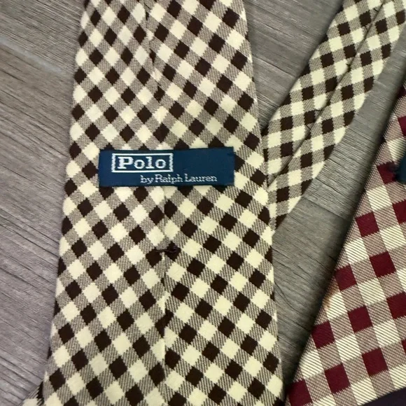 Set of 3 Polo by Ralph Lauren Silk Check Ties - Picture 3 of 8